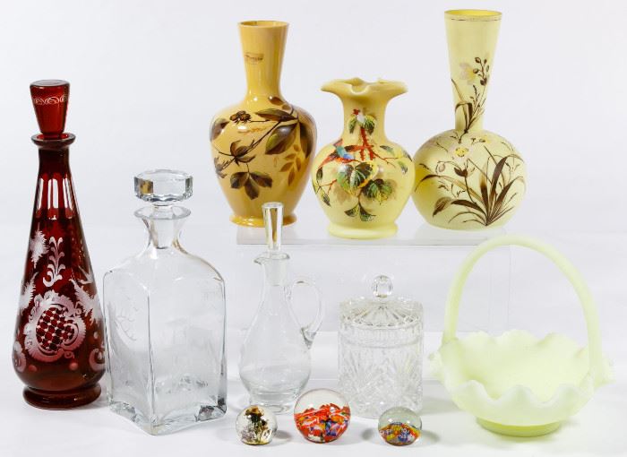 Carnival and Bristol Glass Assortment