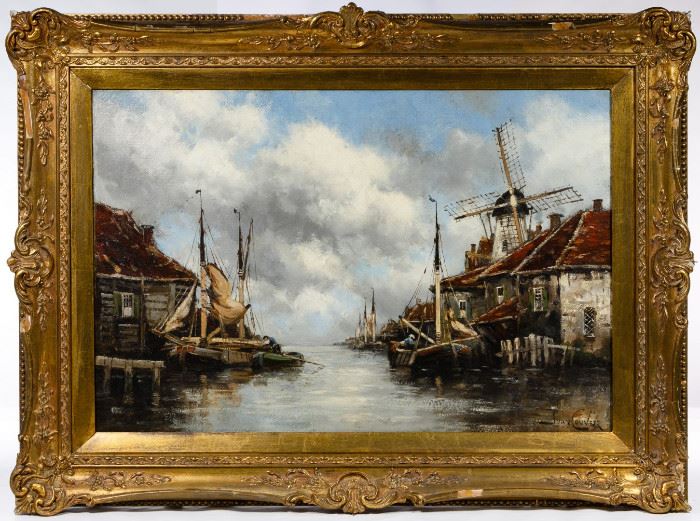 Jan van Couver Dutch 1836 1909 Oil on Canvas