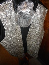 Sparkly Rhine tone Vest, from Liberace Museum !!