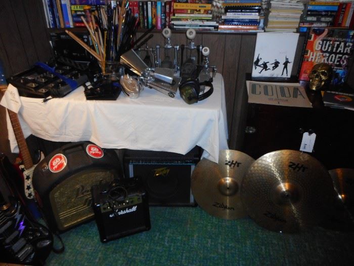 Drum Pedals, Cymbals, Pearl Cow Bell