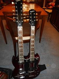 Ephiphone Double Neck Guitar, 12 String, 6 String. Cherry Mahogany Body, SG. With Case..I've seen a million Faces..and I've Rocked them All!! :)