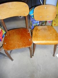 Vintage Wood Desk Chairs
