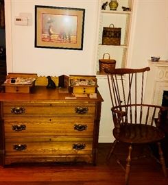 Eastlake oak dresser