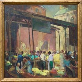 Alexander Oscar Levy (American, 1881-1947) "Chippewa Market"