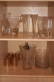 Ice Bucket, Stemware and other Decorative Serving Pieces