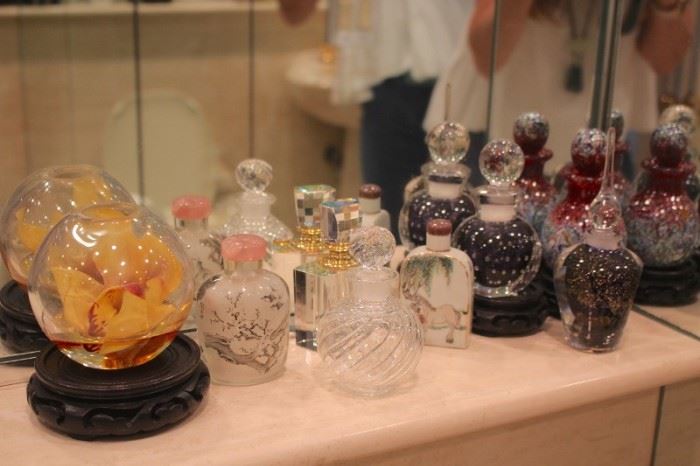 Perfume Bottles and Globe