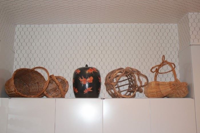 Decorative Baskets and Urn