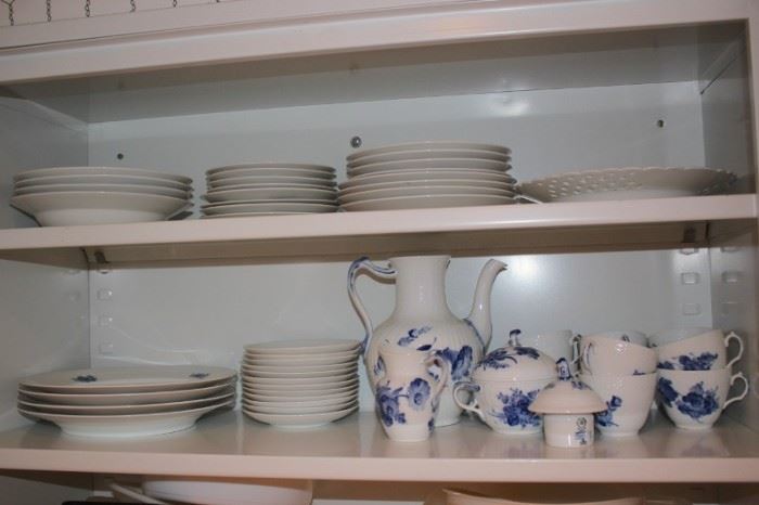 Dish Set and Blue/White Tea Set