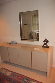 Credenza and Mirror with Small Sculpture