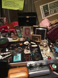 Loaded Jewelry Case - 18k Bvlgari Earrings, 14k, Silver, Hermes Bracelet and Costume Jewels