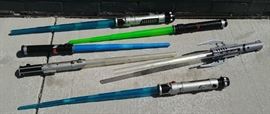 Assorted Star Wars light laser swords