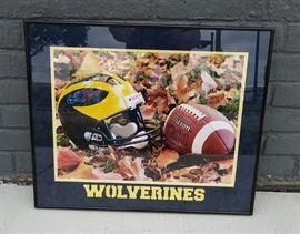 Large Michigan framed picture....