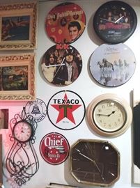 Actual record albums made into clocks...pictures...Signs...