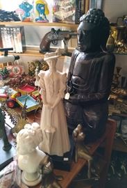 Assorted statues and other