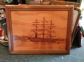 Large all wood picture ( even the actual picture )