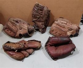 Vintage baseball gloves