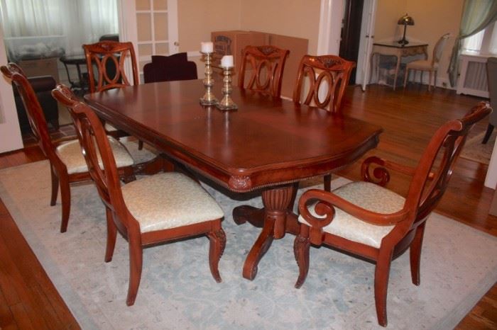 Fresh Dining Table, Chairs and Breakfront