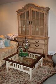 China Cabinet, Wood & Glass Coffee Table, Decorative Items