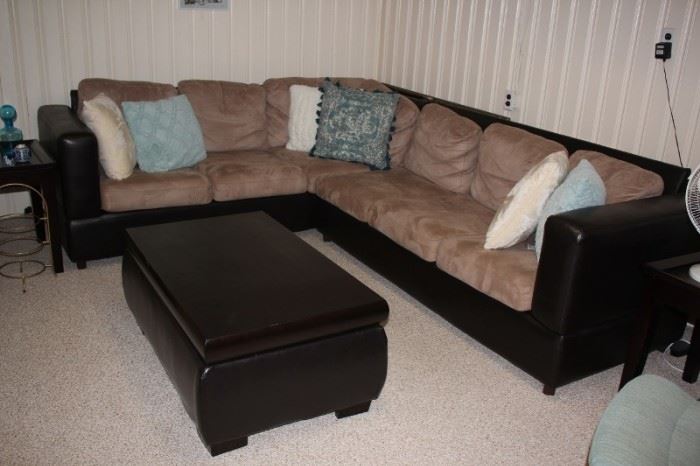 Sectional -  All in Great Condition, Coffee Table and Accent Pillows