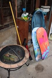 Fire Pit and Boogie Boards