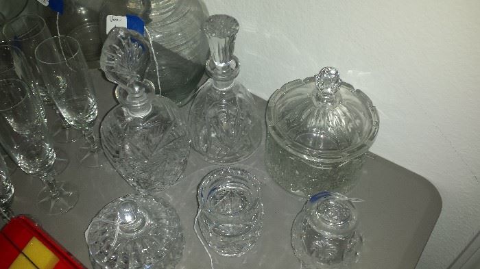 Waterford Crystal Decanters, Candy, and Jam Jars