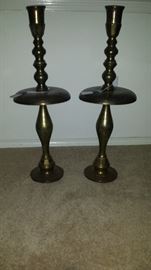 Large Brass Candlesticks (28 inhes)