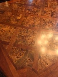 #1 Standard furniture dining table w 1 leaf and 10 chairs 88-108x43x29 $1,500.00
