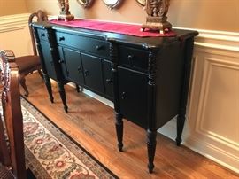 #3 Jaclyn smith Largo black buffet painted w 3 drawers and 6 doors buffet 71x20x42 $275.00
