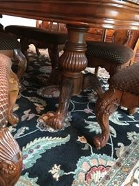#1 Standard furniture dining table w 1 leaf and 10 chairs 88-108x43x29 $1,500.00
#6 Karastan 8'8"x12 Machine Made Black/cream floral Rug $100.00
