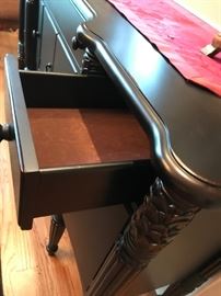 #3 Jaclyn smith Largo black buffet painted w 3 drawers and 6 doors buffet 71x20x42 $275.00

