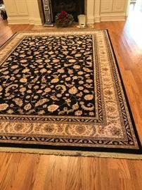 #8 Karastan Persian Style 7'10"x11'1" w/real fine threads Rug Black/Cream $175.00
