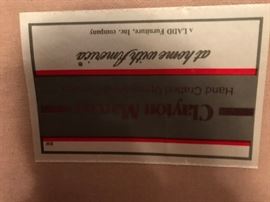 #13 Clayton Marcus Loveseat Burgandy 58" $175.00
