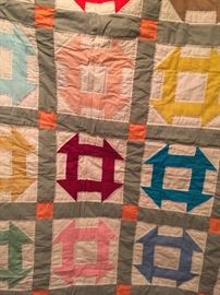 #21 Full Size King Hand-quilted "Through the barn door" Quilt $75.00 — in Madison, Alabama.
