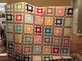 #21 Full Size King Hand-quilted "Through the barn door" Quilt $75.00 — in Madison, Alabama.
