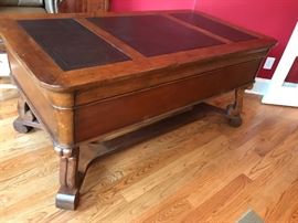 #26 Wood/Leather Top Desk w/flip-down keyboard area 65x35x30 $300.00
