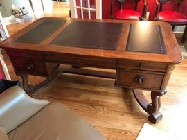 #26 Wood/Leather Top Desk w/flip-down keyboard area 65x35x30 $300.00
