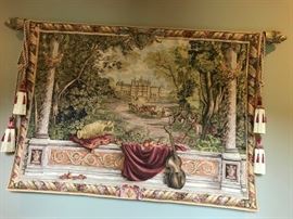 #29 Tapestry & More Old Castle Scene 58x42 w/Rod $100
