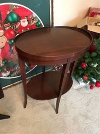 #50 Oval End Table w/inlay 41x15x26 $75.00
