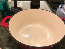 #55 Ceramic Dutch Oven Red $35.00
