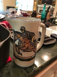 #56 Louisville Stoneware Pitcher w/jockey design $20.00
