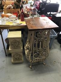 #57 Metal Bottom w/Wood Top (hinged top) Fern Stand 15x33 $75.00
