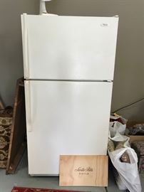 #58 Almond Whirlpool Frig FF 21cu w/ice maker ET1MHK $75.00

