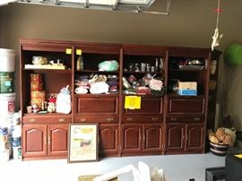#60 5 -pc Laminate Wall Unit 32x18x78 (sell indiv. Or whole set) $35 corner pc. $40 per piece for Bookcase units All for $100
