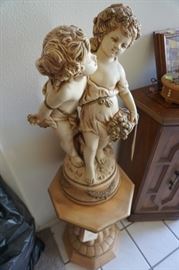 Statuary and marble top tables