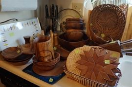 Mid century teak and wood