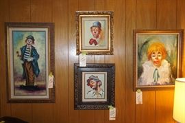 Original clown paintings!