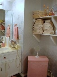 Pink Clothes Hamper and bathroom accesories