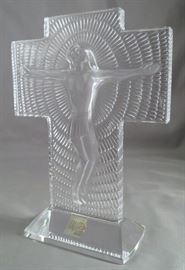 c.1935 Lalique "Christ on the Cross" Sculpture