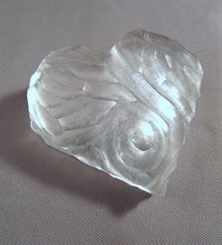 Beautiful Carved Lucite Heart Brooch by Alexis Bittar