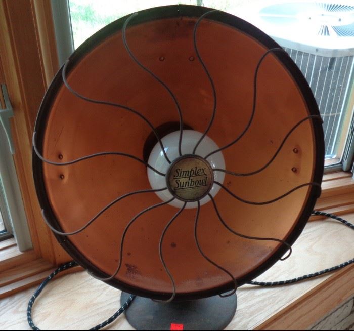 Vintage Simplex Sunbowl Heat Lamp